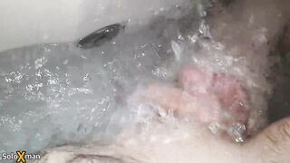 Fucking a hot tub water jet - SoloXman - 2 image