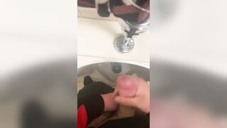 Jerking off in a public urinal - 10 image