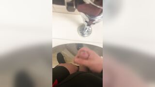 Jerking off in a public urinal - 2 image