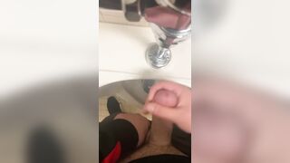 Jerking off in a public urinal - 5 image