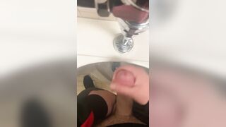 Jerking off in a public urinal - 6 image