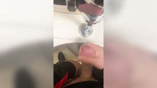 Jerking off in a public urinal - 7 image