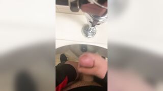 Jerking off in a public urinal - 8 image