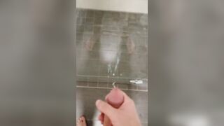Messy Cumshot on a glass door - 7 image