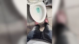 Trying to make it to the toilet before losing control and soaking my favorite skinny jeans POV - 8 image