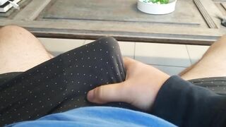 Boy jerk off on sofa with uncut dick - 2 image