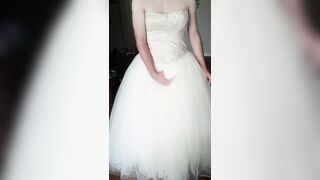 Showing proper love to an overprotective brides wedding dress - 1 image