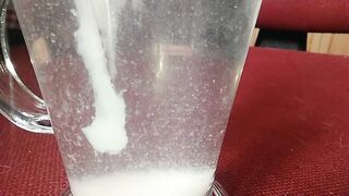 Spreading sperm in the glass of water...ACTION! - 10 image