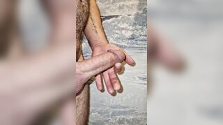 Stroking cock soft to hard - 10 image