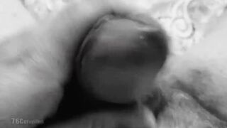 76CurvyNThick - Close Up POV of Sexy Chubby Bisexual Daddy Bear Jerking Off in Black and White - 10 image