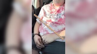 Horny chub can't wait and jerks uncut dick in the Walmart parking lot - 8 image