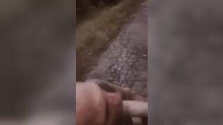 Taking straight trucker raw dick and load on the side of the road - 6 image