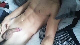Edging my beautiful cock in Bed - 9 image