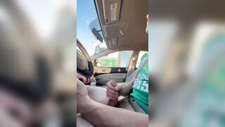 Hot trucker watches me jack off while driving - 9 image