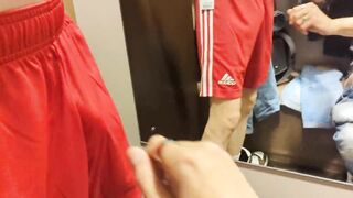 a little jerking in change room with my skinny friend - 2 image