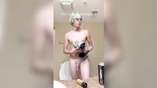 Femboy On Vacation Sneaks Away to Cum on Face - 2 image