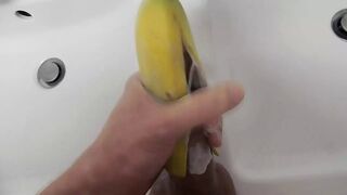 Fucking and Cumming into Banana peel - 1 image