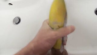 Fucking and Cumming into Banana peel - 10 image