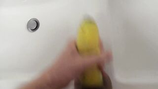 Fucking and Cumming into Banana peel - 4 image