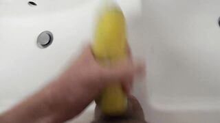 Fucking and Cumming into Banana peel - 5 image
