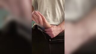 Jerking off a big cock with very unusual grip, lol - 4 image