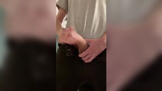 Jerking off a big cock with very unusual grip, lol - 6 image