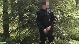 Security Guard masturbate in woods - 2 image