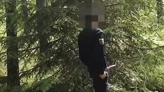 Security Guard masturbate in woods - 6 image