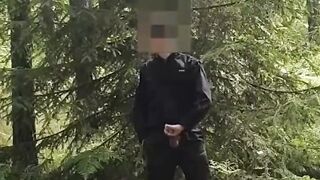 Security Guard masturbate in woods - 7 image