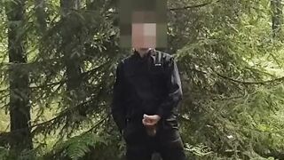 Security Guard masturbate in woods - 8 image