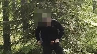 Security Guard masturbate in woods - 9 image