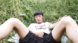 china boy Masturbation cute teen Asian boys Amateur twink Outdoors - 4 image