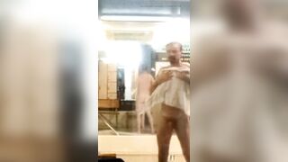 Showing my big bulge and floppy cock off for you at the gym - 7 image