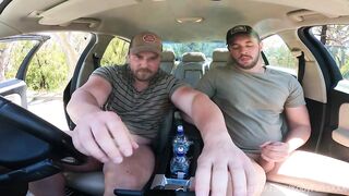 Stepbrothers wank in the car in public - 5 image
