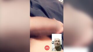 Old man and young boy having a video call fun - 6 image