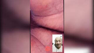 Old man and young boy having a video call fun - 8 image
