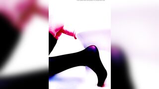 Femboy Crossdresser Trap Trans Twink Anal Big Dildo Thick Cock Stockings Feet - 6 image