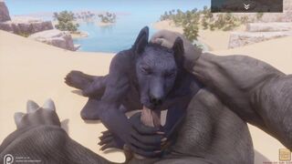 Wild Life / Black Wolf gets Pounded POV Furry - 1 image