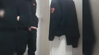 Security Guard masturbate and cum in work locker room - 3 image