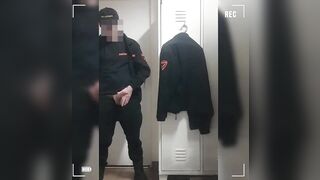 Security Guard masturbate and cum in work locker room - 9 image
