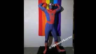 Spidey Wetsuit Flex and Showing off Muscles