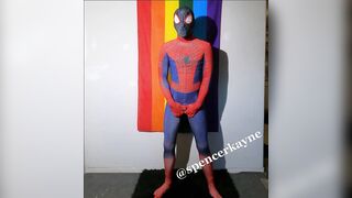 Spidey Wetsuit Flex and Showing off Muscles