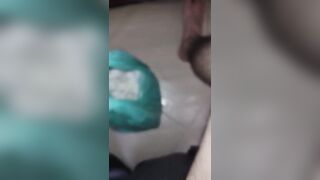 After i finish on the bag. cumshot fetish pre cum ( CUMSHOT WORSHIP