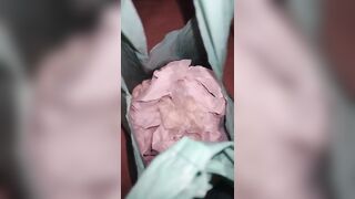 After i finish on the bag. cumshot fetish pre cum ( CUMSHOT WORSHIP