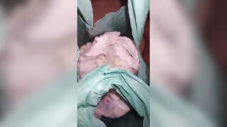 After i finish on the bag. cumshot fetish pre cum ( CUMSHOT WORSHIP - 8 image