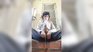 Really scared of getting caught while doing this GOLDE SHOWER