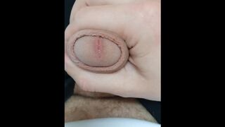 18 year old programmer decided to play with a big dick instead of working - 1 image