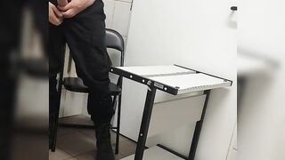 Real Security Guard show ass masturbate and cum in job place - 4 image