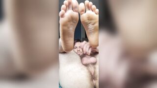 Teen Cumshot Showing Feet - 5 image