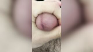 Jacking off. A lot cum